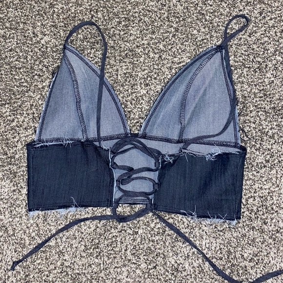 Fashion Nova Demin Top size Medium - Picture 2 of 5